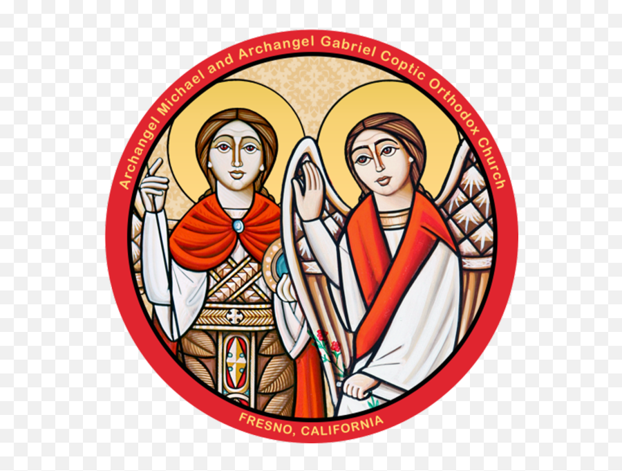 Archangels Michael Archangel Gabriel - Coptic Orthodox Angel Icon Png,Icon Of St Michael The Archangel