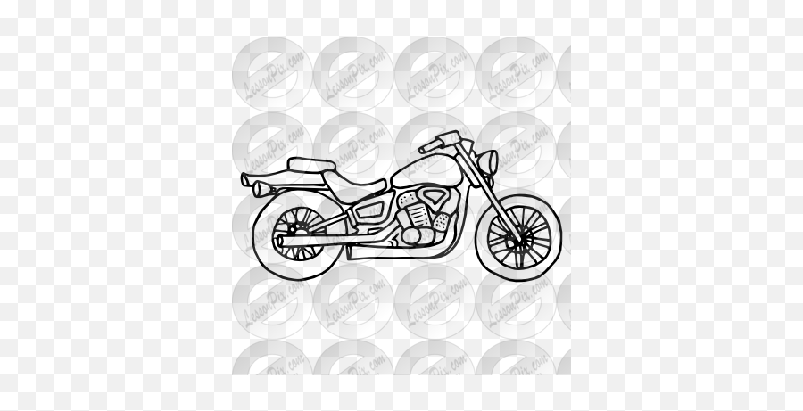 Motorcycle Outline For Classroom Therapy Use - Great Motorcycle Outline Tattoo Png,Motorcycle Clipart Png