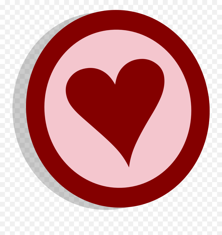 Round Badge With A Red Heart In - Whitechapel Station Png,Heart Icon Without Red Color