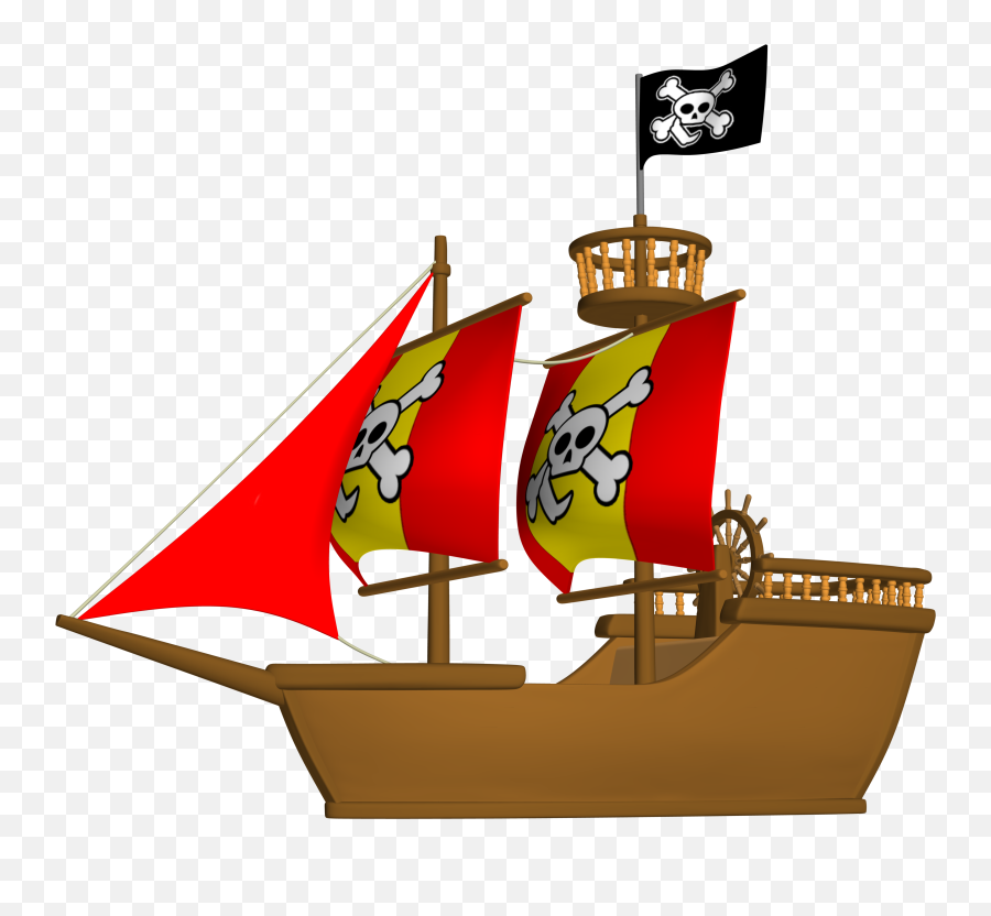 Ship Pirate - Free Image On Pixabay Transparent Pirate Ship Silhouette Png,Pirate Ship Png