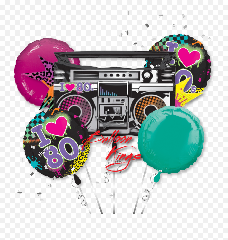 80s Boom Box Bouquet - Boombox Transparent Background Png,Boom Box Png