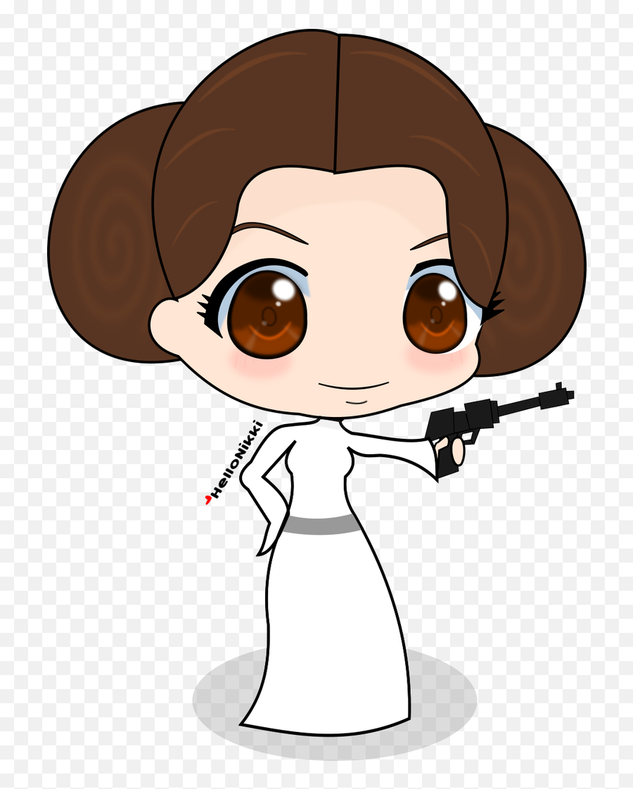 Star Wars Princesa Leia Vector Clipart - Transparent Princess Leia Clipart Png,Princess Leia Icon