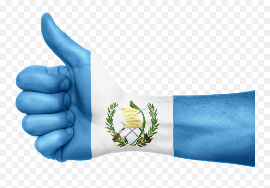 Guatemala Flag Hand - Mujer Con Bandera Guatemala Png,Guatemala Flag Png