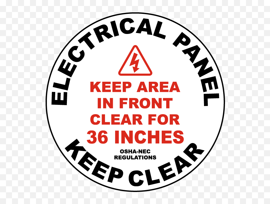 Keep Area Clear For 36 Inches Floor Sign - Lenin Memorial Png,Electrical Hazard Icon