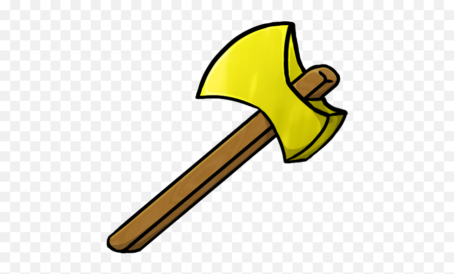 Minecraft Gold Axe Icon Free Image Download - Iron Axe Cartoon Png,Minecraft World Icon