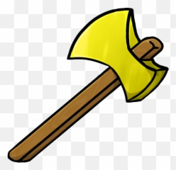 Minecraft Gold Axe Icon Free Image Download - Iron Cartoon png