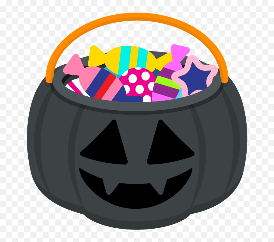 Full Black Pumpkin Candy Bucket - Box Critters Wiki Candy Bucket Clipart Png,Pumpkin Icon