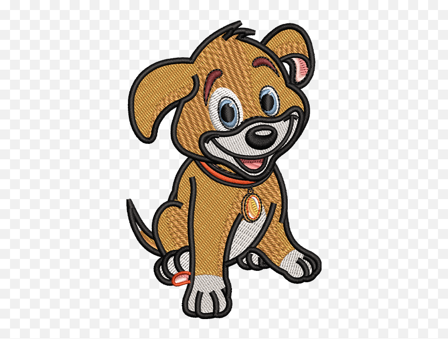Smiling Dog Embroidery Design With Excellent Quality - Animal Figure Png,Aniyah Icon
