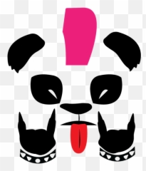 Cute Punk Rock Metal Panda Tank Top - Punk Rock png