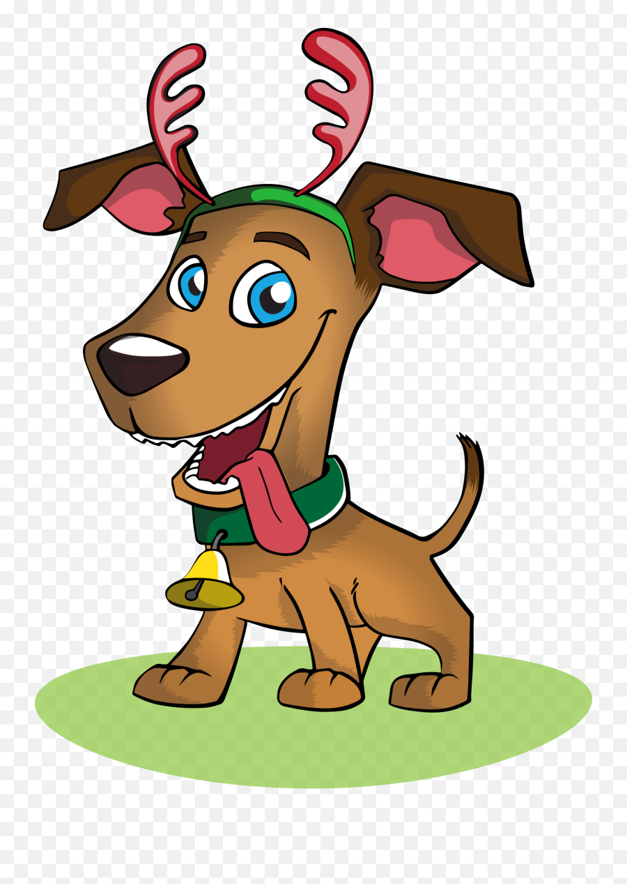 Dog Christmas Holiday Transparent Png - Christmas Dog Cartoon Free,Holiday Png