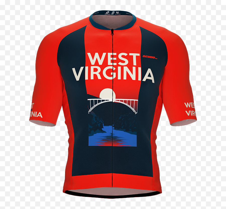 Scudopro Pro - Elite Short Sleeve Cycling Jersey West Virginia Usa State Icon Landmark Symbol Identity Men And Women Long Sleeve Png,Icon Sportswear