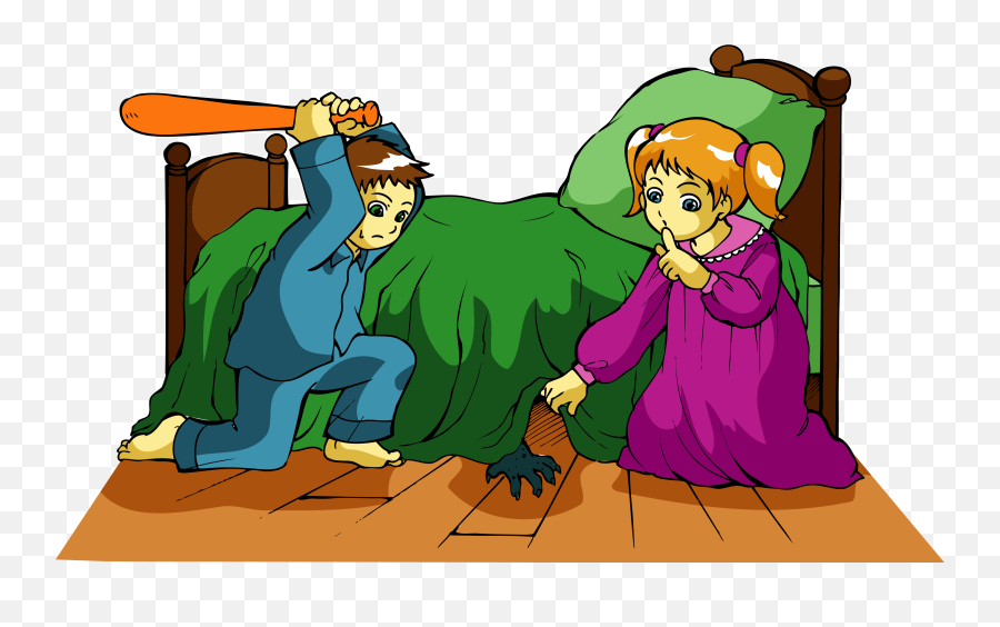 Cartoon Bed Png - Monster Under The Bed Monster Under The Monster Under Bed Clipart,Bed Clipart Png