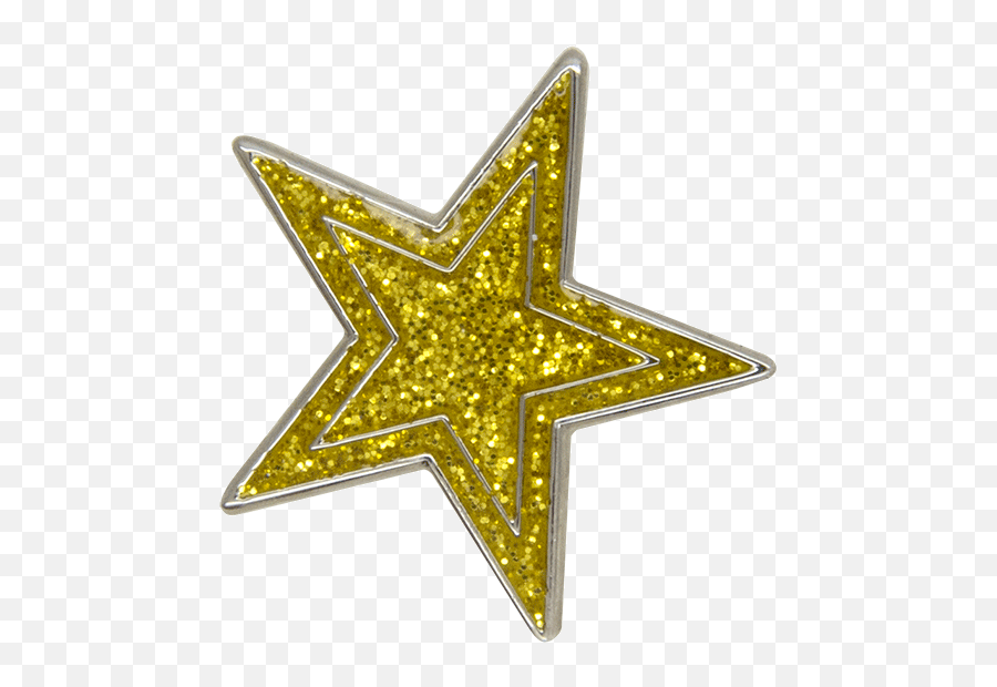 Glitter Star Pin - Portable Network Graphics Png,Gold Glitter Star Png