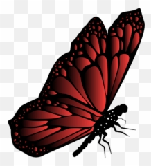 Transparent Png Svg Vector - Red Butterfly Vector Png,Butterfly Vector Png