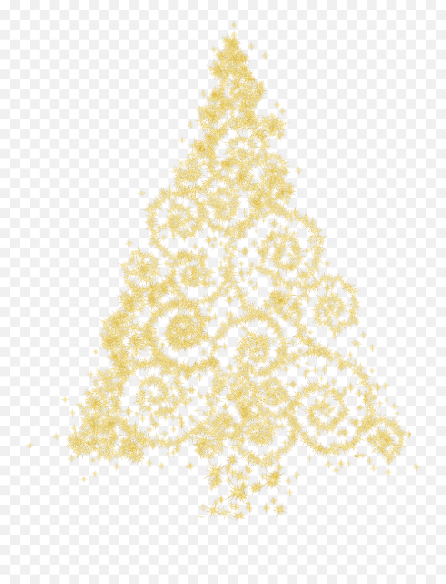 Christmas Tree Clipart Transparent - Gold Christmas Tree Clip Art Png,Christmas Tree Transparent Background