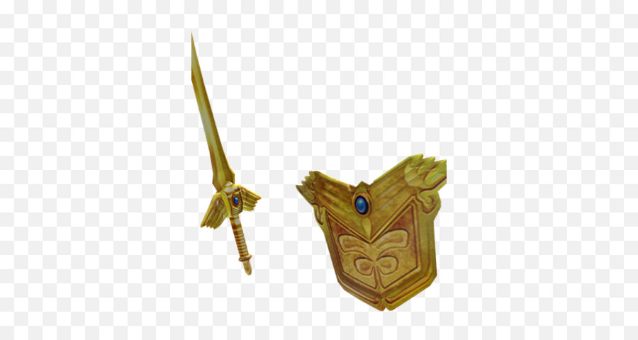 Epic Golden Sword And Shield Roblox Wikia Fandom - Epic Roblox Sword Png,Gold Shield Png