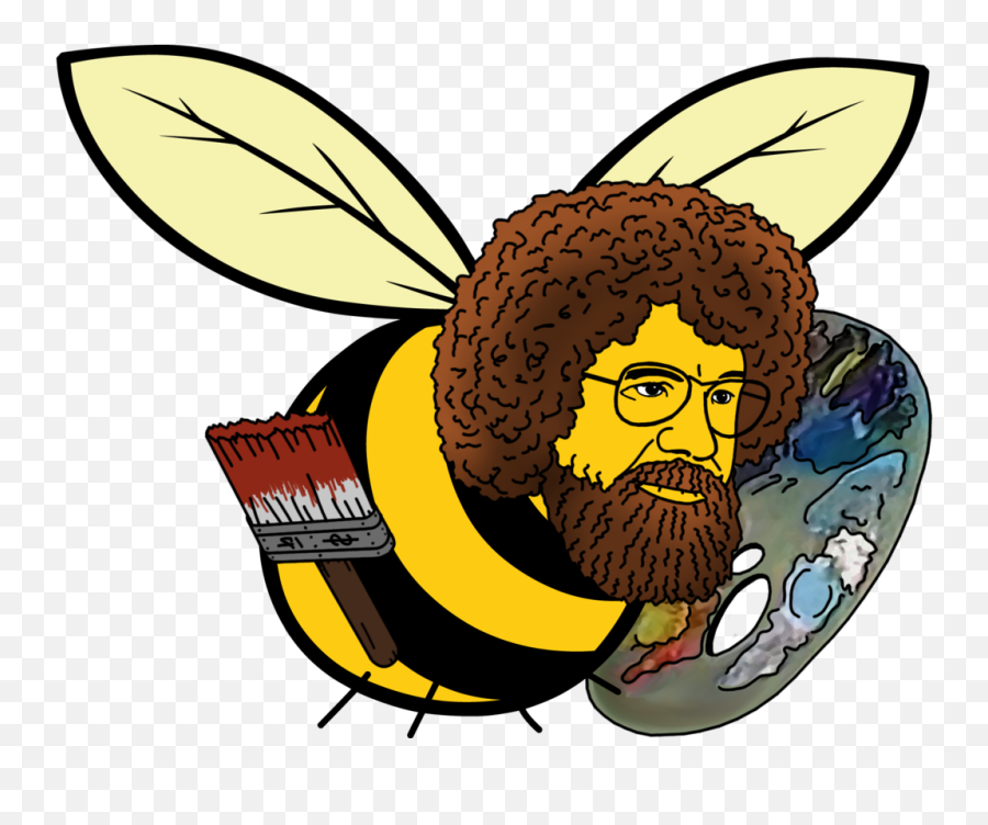 Til There Is A Bob Ross Bee - Bob Ross Bee Clipart Full Bob Ross Clipart Png,Bob Ross Png