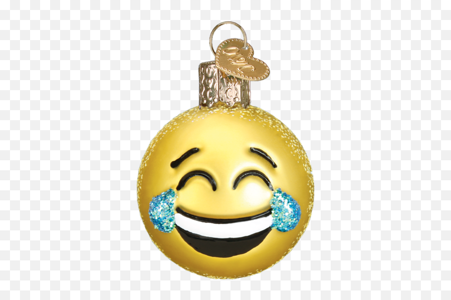 Download Crying Laughter Emoji Christmas Ornament - Old Christmas Ornament Png,Crying Laughing Emoji Transparent