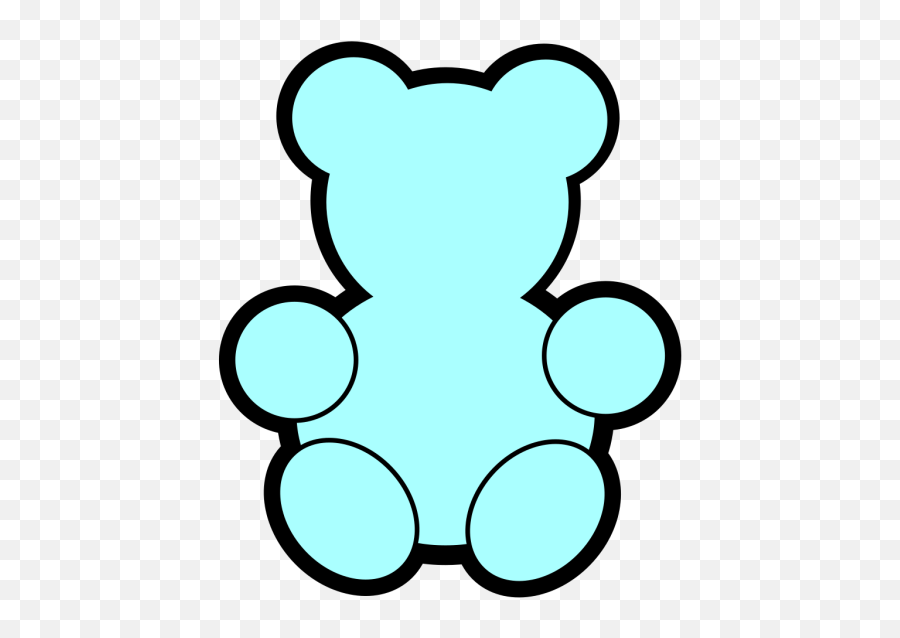 Bear Outline Clipart Free Download - Clip Art Blue Teddy Bear Png,Bear Silhouette Png