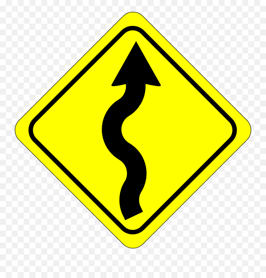 Curved Road Clipart Png Transparent - Printable Picture Of Road Signs,Road Clipart Png