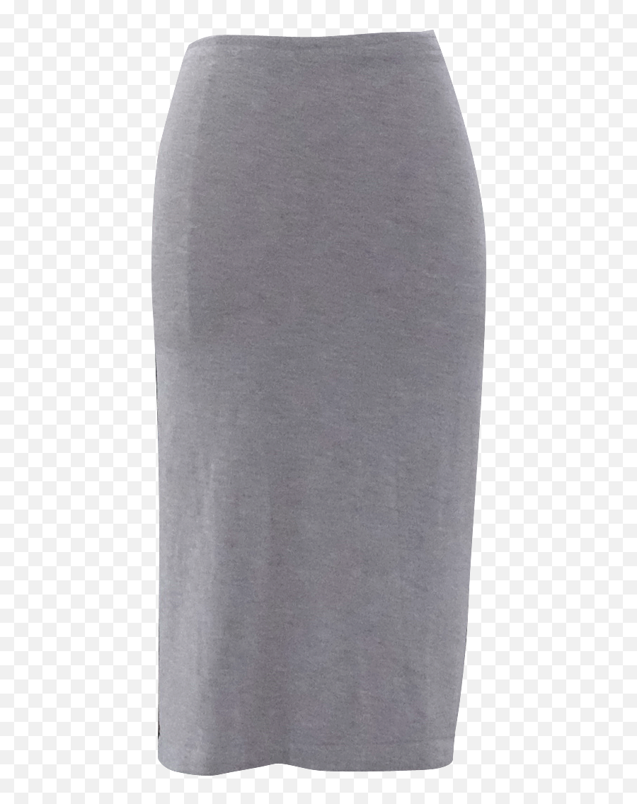 Gray Jersey Pencil Skirt With Side Slit - Pencil Skirt Png,Skirt Png