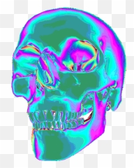 Top Skull Stickers For Android U0026 Ios Gfycat - Vaporwave Skull Transparent Png,Sombra Skull Png