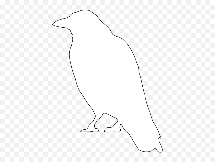 Download Small - Raven Outline Full Size Png Image Pngkit White Raven Silhouette Transparent,Raven Silhouette Png