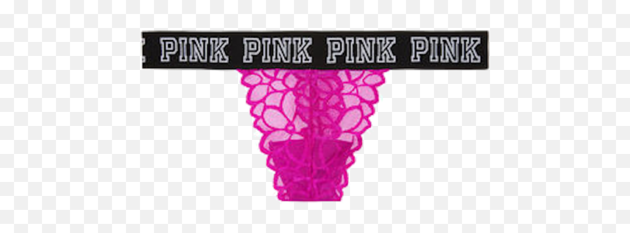 Victoriau0027s Secret Pink Logo Lace Thong Panty - Pink Logo Victoria Secret Thongs Png,Thong Png