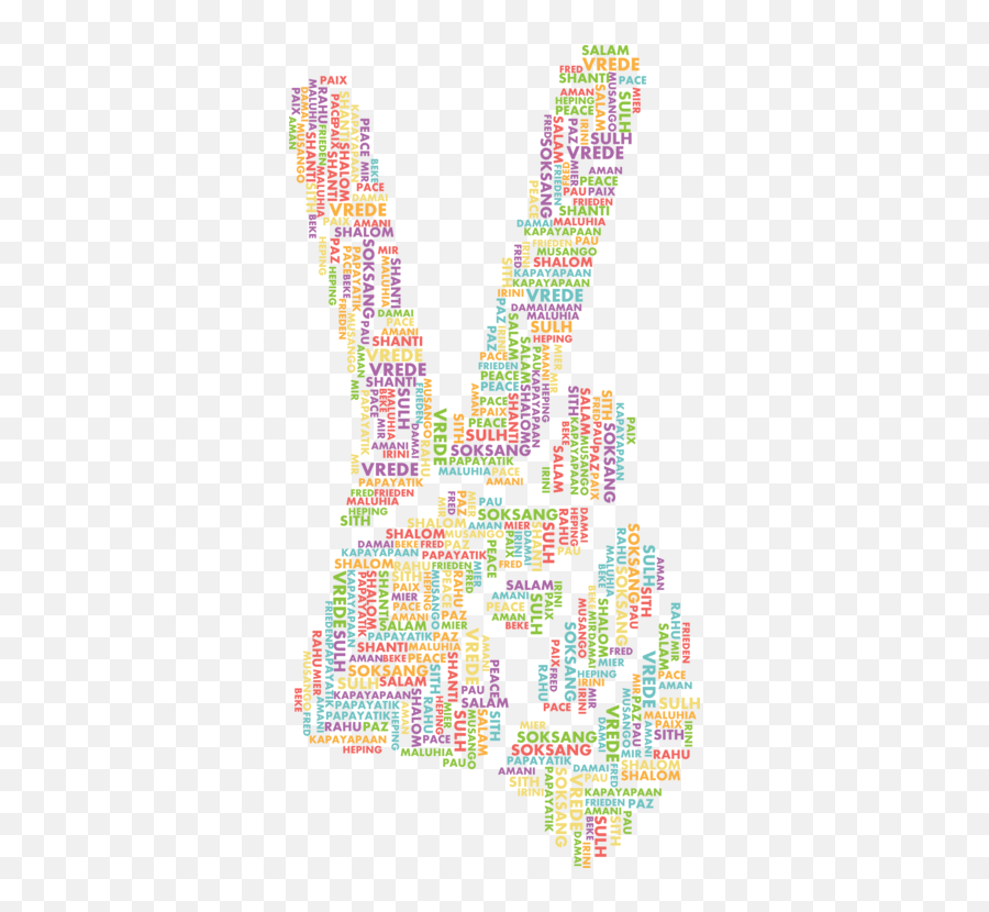 Line Peace Hand Png Clipart - Salam 2 Jari Vector,Peace Hand Sign Png