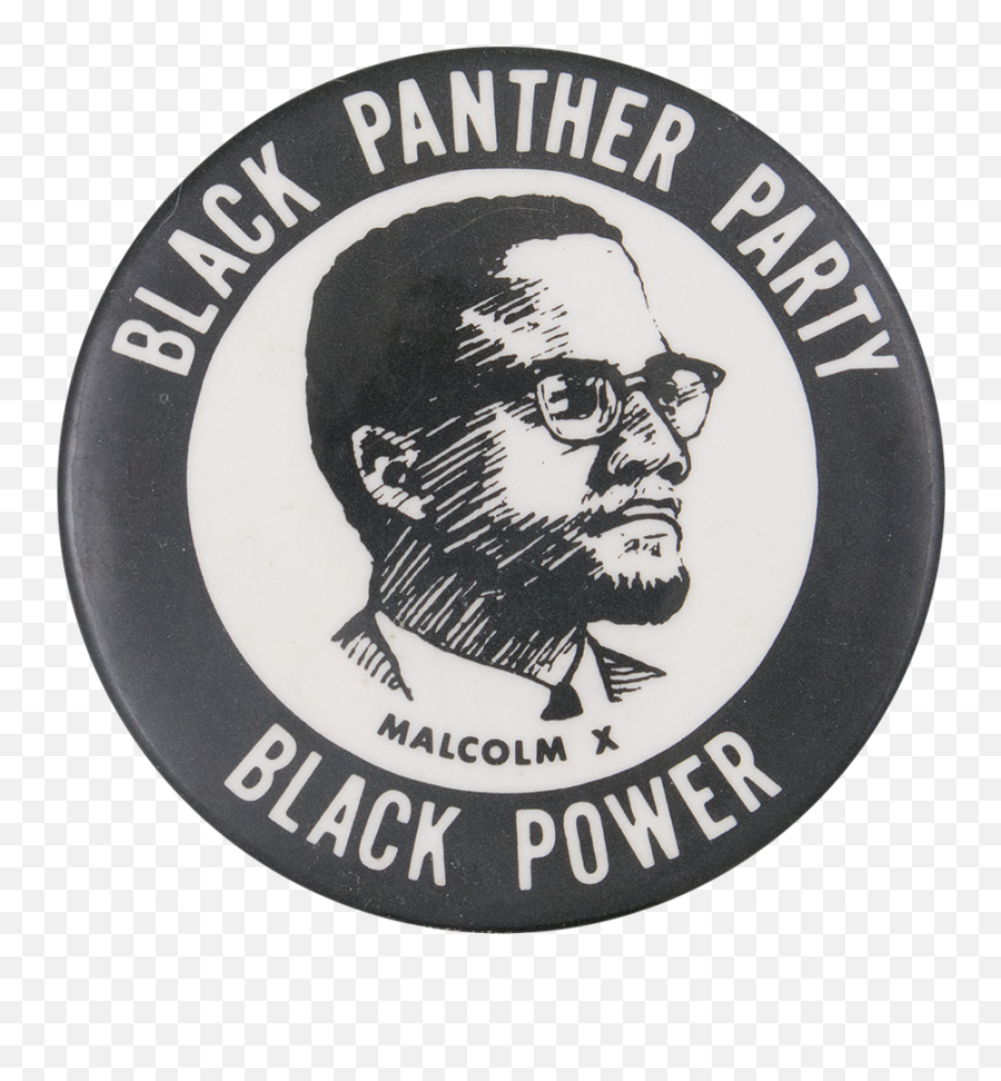 Black Panther Party Malcolm X Busy Beaver Button Museum - Black Panther Party Png,Black Panther Logo Transparent