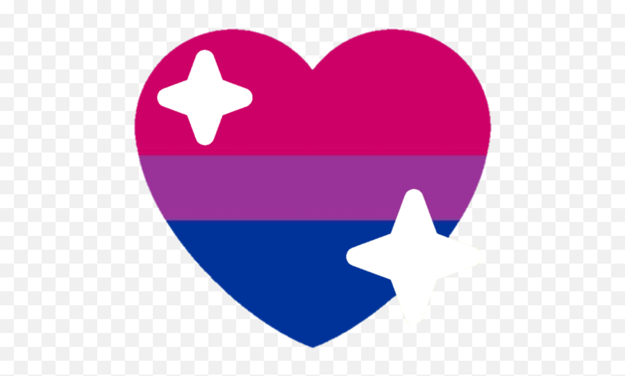 Heart Sparkles Bisexual - Bi Heart Emoji Discord Clipart Rainbow Heart Emoji Discord Png,Pink Heart Emoji Png