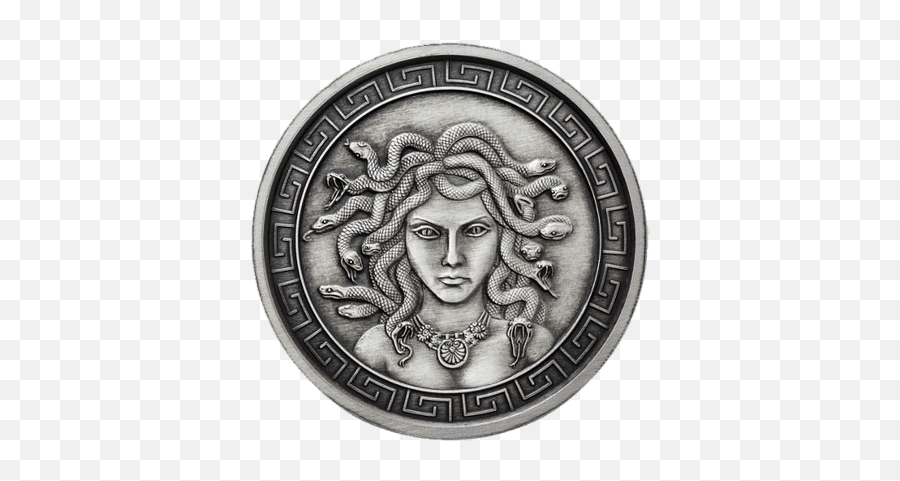 Statue Head Of Medusa Transparent Png - Medusa Coin,Medusa Png