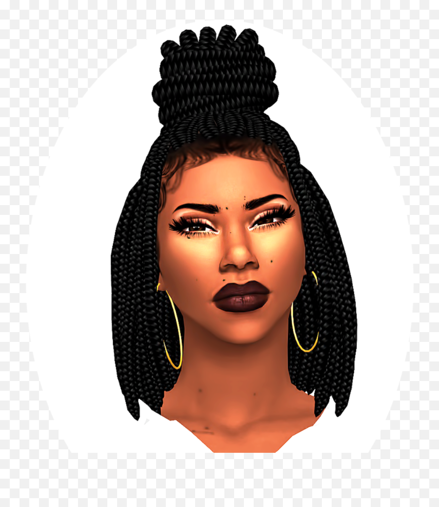 Download Sims Hair Hairstyle Forehead Afro Png Free - Sims 4 Baby Hair,Hairstyle Png