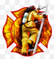 Climbing Ladder Png - Firefighter Fabric Transparent Fighting Cartoon Old