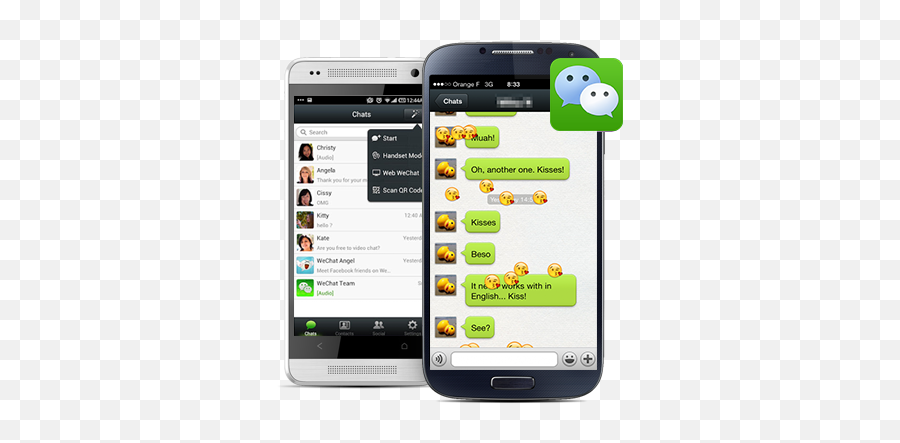 Download Wechat - Phone Wechat Full Size Png Image Pngkit Download Wechat Versi Lama,Wechat Png