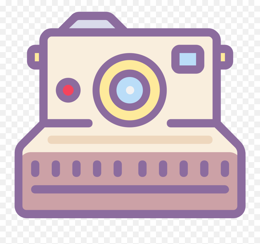 Download Polaroid Icon - Transparent Background Polaroid Camera Clipart Png,Camera Emoji Png