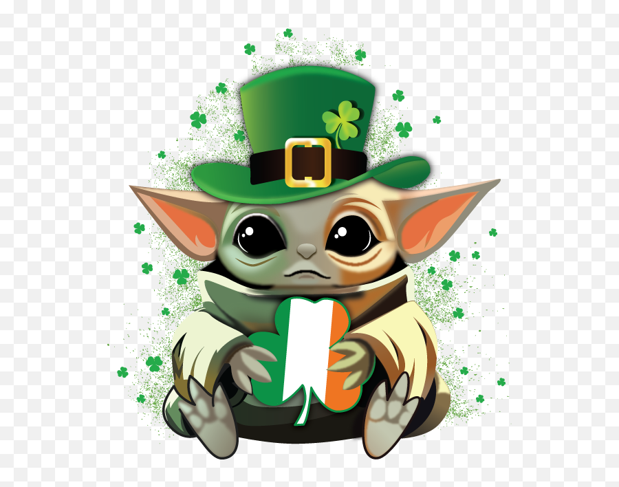 Baby Yoda Irish Flag St - Baby Yoda Saint Patricks Png,Leprechaun Png