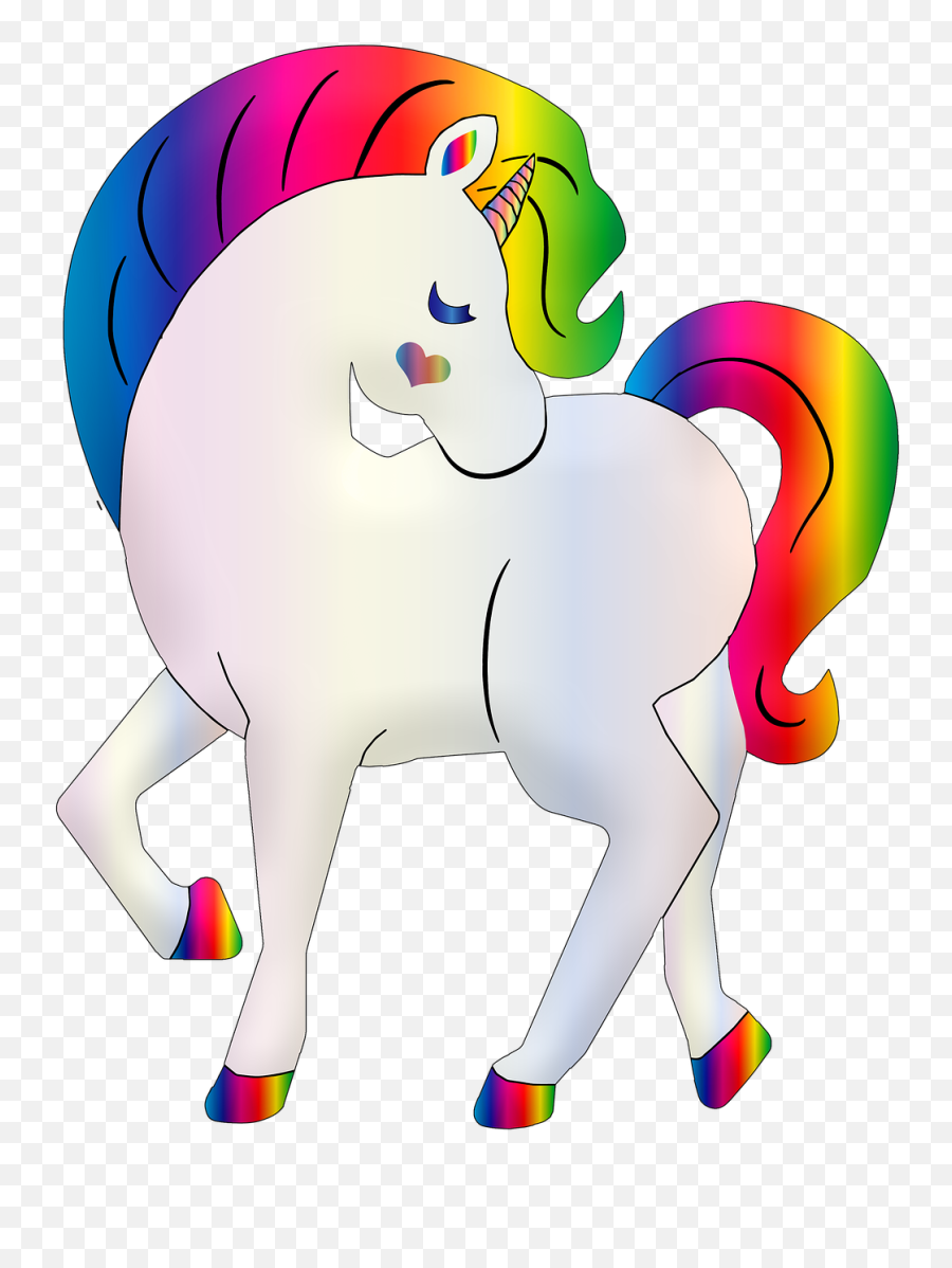 Rainbow Unicorn Heart - Cute Rainbow Unicorn Unicorn Drawing Easy Png,Rainbow Unicorn Png