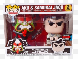 Samurai Jack - Aku U0026 Samurai Jack Nycc 2019 Exclusive Pop Vinyl Figure 2pack Samurai Jack Funko Pop Png,Samurai Jack Png