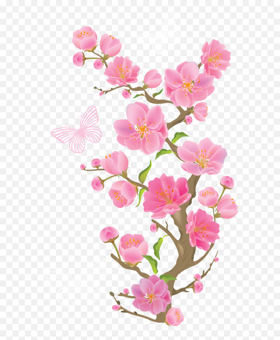 Png Clipart Picture - Flower Clip Art Pink,Cherry Blossom Branch Png