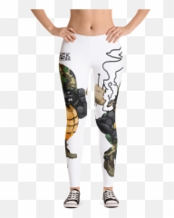 Black Tortoise Army Logo Leggings - Spandex png