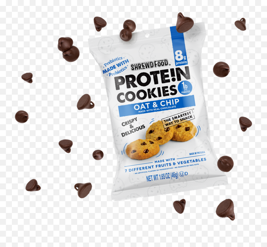 Protein Cookies - Shrewd Food Chocolate Chip Cookie Png,Icon Meals Protein Cookie