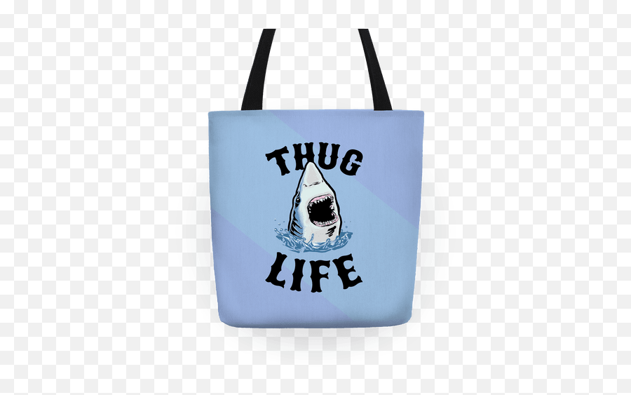Thug Life Shark Tote Bag Lookhuman - Tote Bag Png,Thug Life Logo