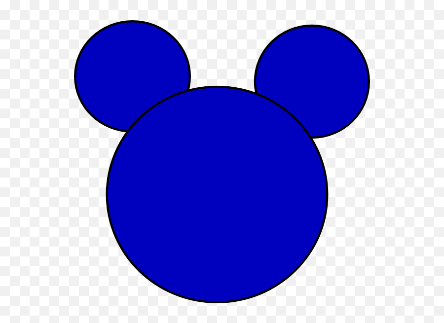Mickey Mouse Ears Clipart - Mickey Mouse Head Black Transparent Png,Mickey Mouse Ears Png