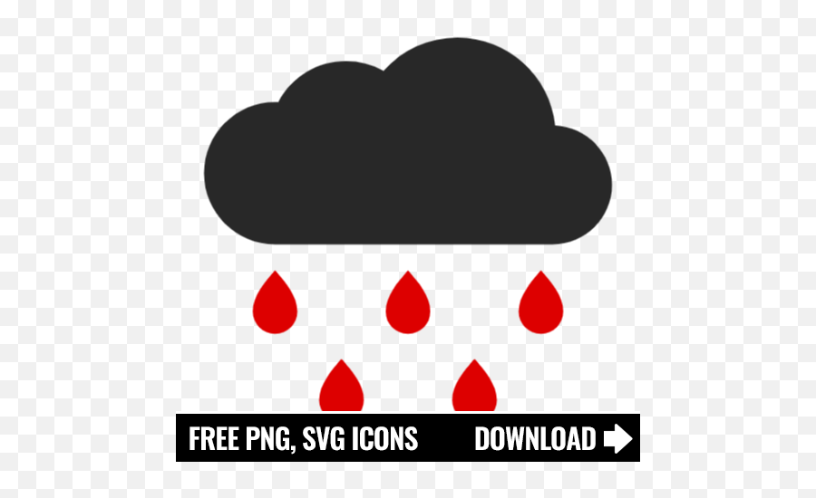 Free Red Rain Icon Symbol Png Svg Download - Icon Saved Messages Logo,Rain Icon