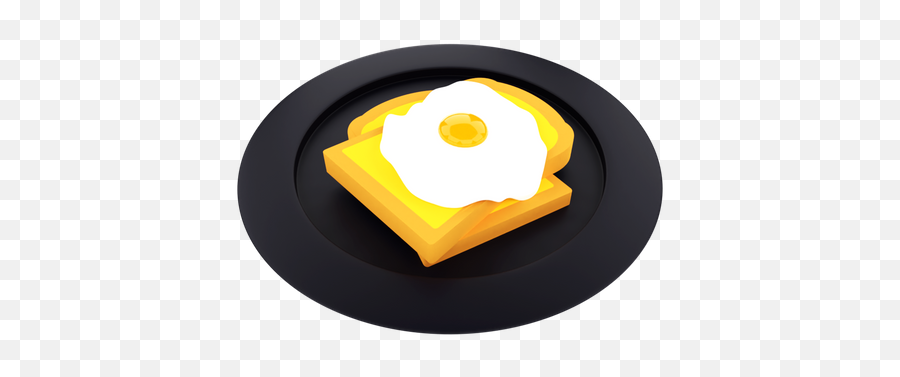 Premium Breakfast Bread And Eggs 3d Illustration Download In - Serveware Png,Fried Egg Icon