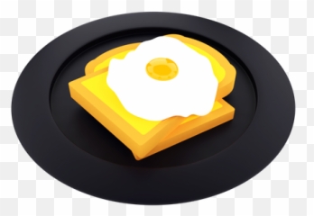 Premium Breakfast Bread And Eggs 3d Illustration Download In - Serveware png