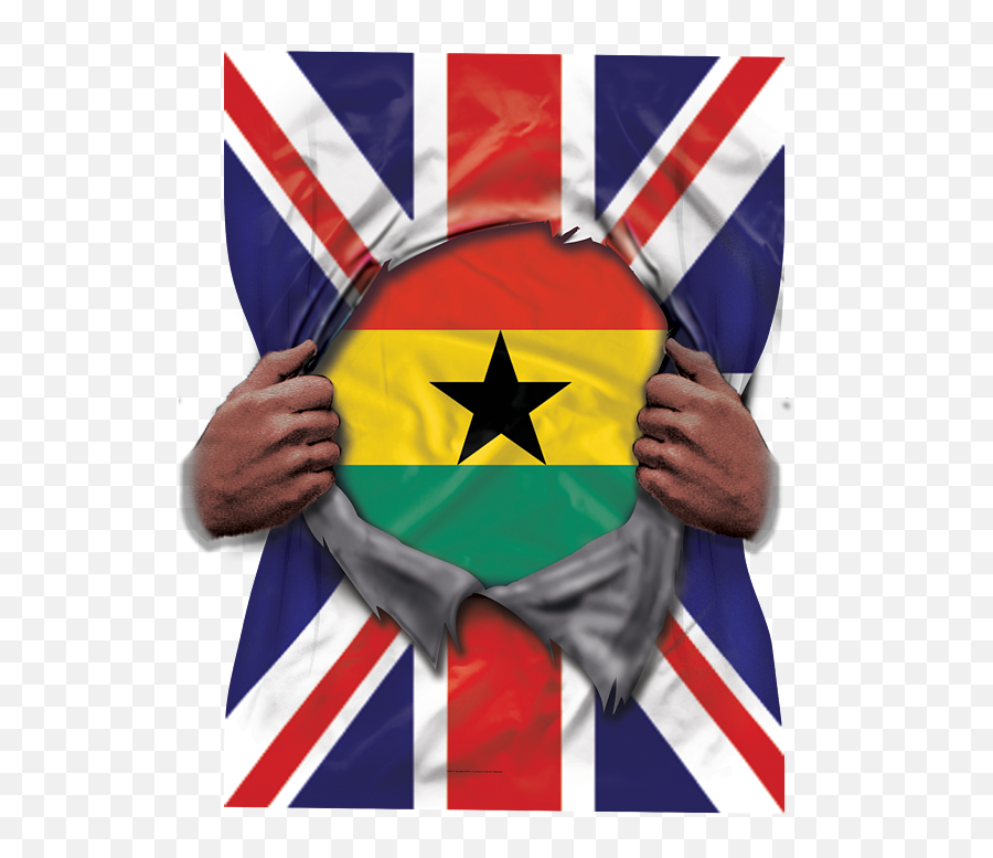 Ghana Flag Great Britain Ripped Womenu0027s T - Shirt For British Jamaican Flag Png,Ghana Flag Icon