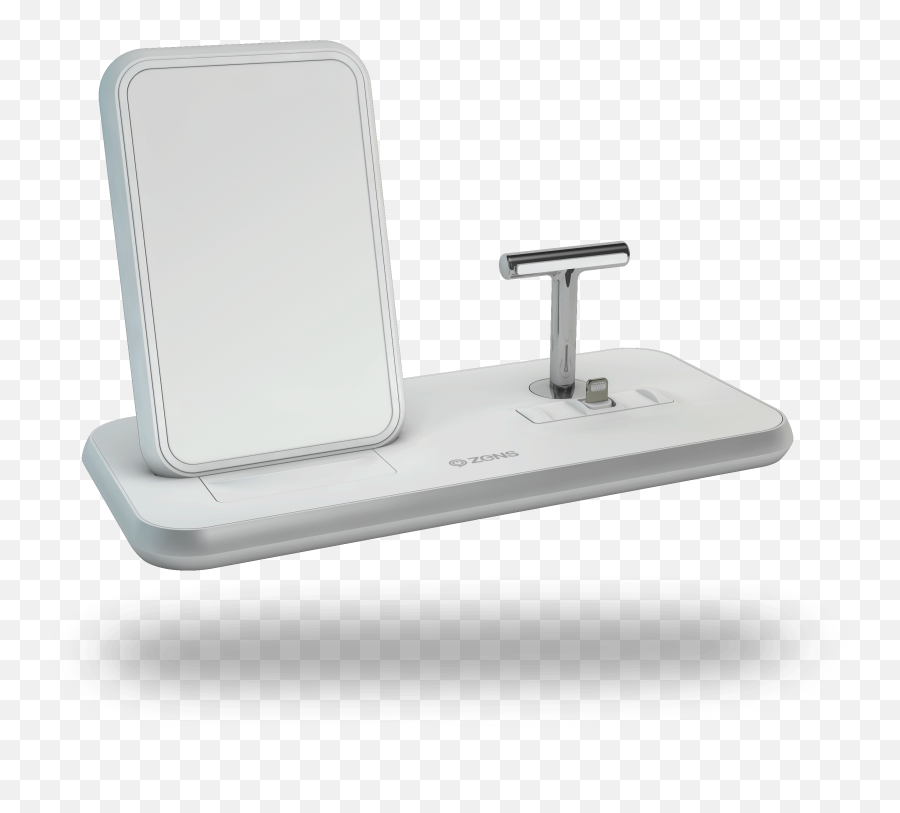 Standdock Aluminium Wireless Charger - White Wireless And Lightning Stand Png,Wireless Charger Icon