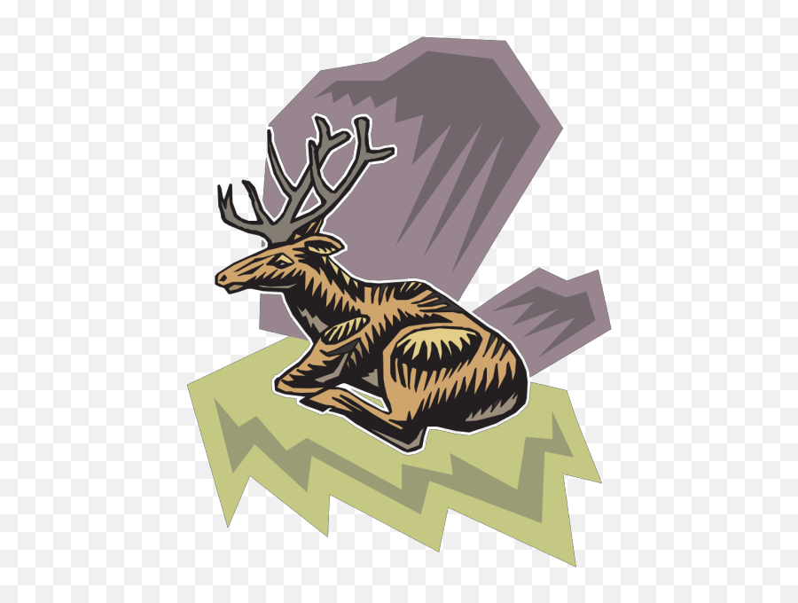 Deer Sitting Art Png Svg Clip For Web - Download Clip Deer,Deer Icon